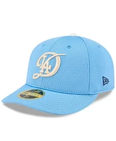 New Era Men's Light Blue Los Angeles Dodgers City Connect Batting Practice Low Profile 59FIFTY Fitted Hat