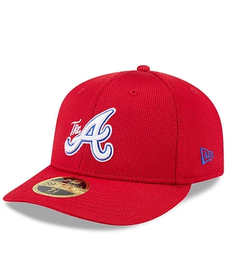 New Era Men's Red Atlanta Braves City Connect Batting Practice Low Profile 59FIFTY Fitted Hat