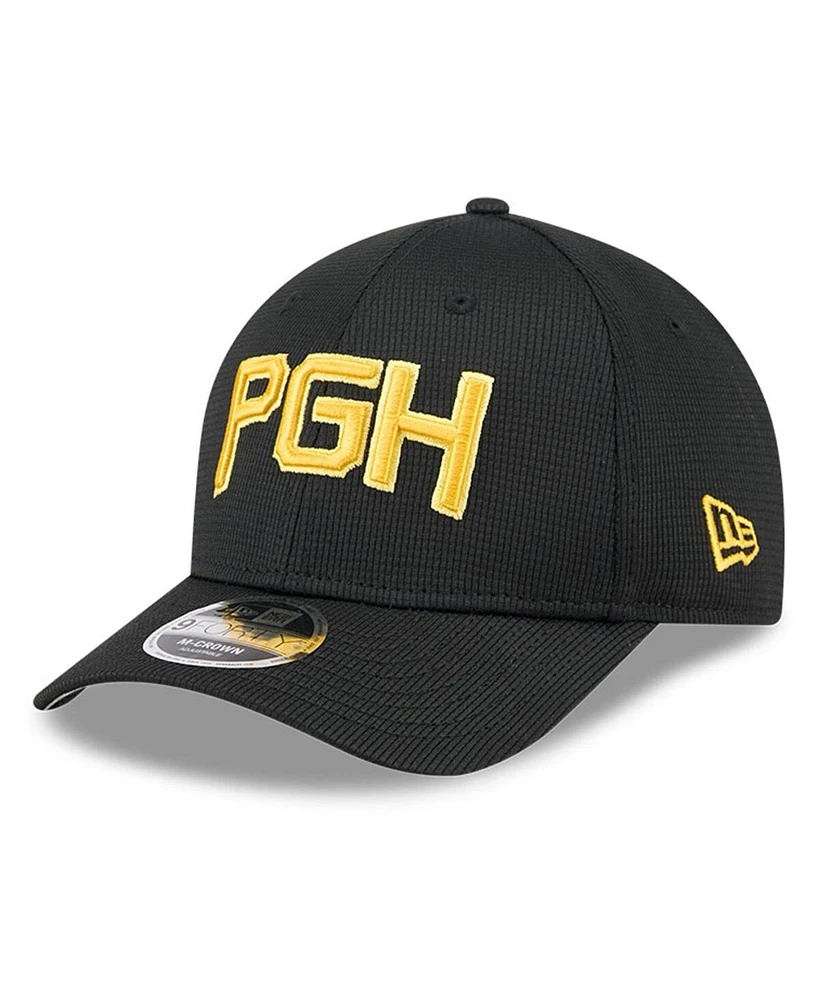 New Era Men's Black Pittsburgh Pirates City Connect Batting Practice 9FORTY M-Crown Adjustable Hat