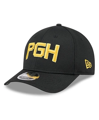 New Era Men's Black Pittsburgh Pirates City Connect Batting Practice 9FORTY M-Crown Adjustable Hat