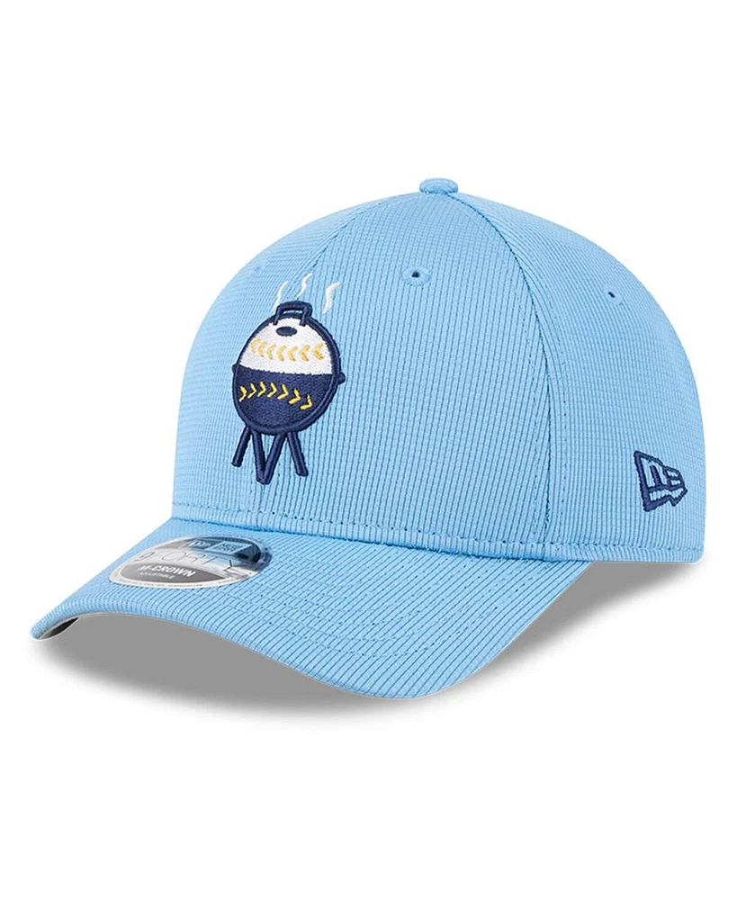 New Era Men's Light Blue Milwaukee Brewers City Connect Batting Practice 9FORTY M-Crown Adjustable Hat