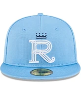 New Era Men's Light Blue Kansas City Royals City Connect Batting Practice 59FIFTY Fitted Hat