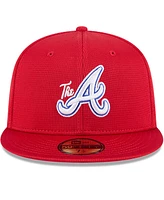 New Era Men's Red Atlanta Braves City Connect Batting Practice 59FIFTY Fitted Hat