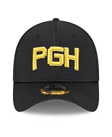 New Era Men's Black Pittsburgh Pirates City Connect Batting Practice 39THIRTY Flex Hat