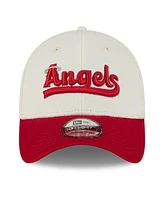 New Era Men's Cream/Red Los Angeles Angels City Connect Batting Practice 39THIRTY Flex Hat