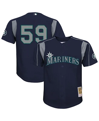 Mitchell & Ness Preschool Felix Hernandez Navy Seattle Mariners Cooperstown Collection Batting Practice Jersey