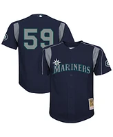 Mitchell & Ness Preschool Felix Hernandez Navy Seattle Mariners Cooperstown Collection Batting Practice Jersey
