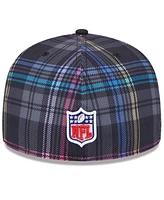 New Era Men's Black Cleveland Browns 2024 Nfl Crucial Catch Plaid 59FIFTY Fitted Hat