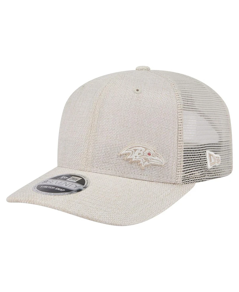 New Era Men's Natural Baltimore Ravens Flawless 9SEVENTY Stretch snap Hat