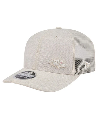 New Era Men's Natural Baltimore Ravens Flawless 9SEVENTY Stretch snap Hat