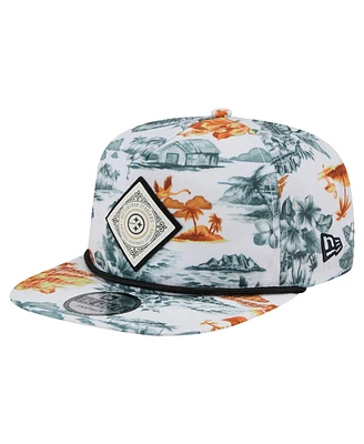 New Era Men's White Pittsburgh Steelers Adventure Golfer Snapback Hat
