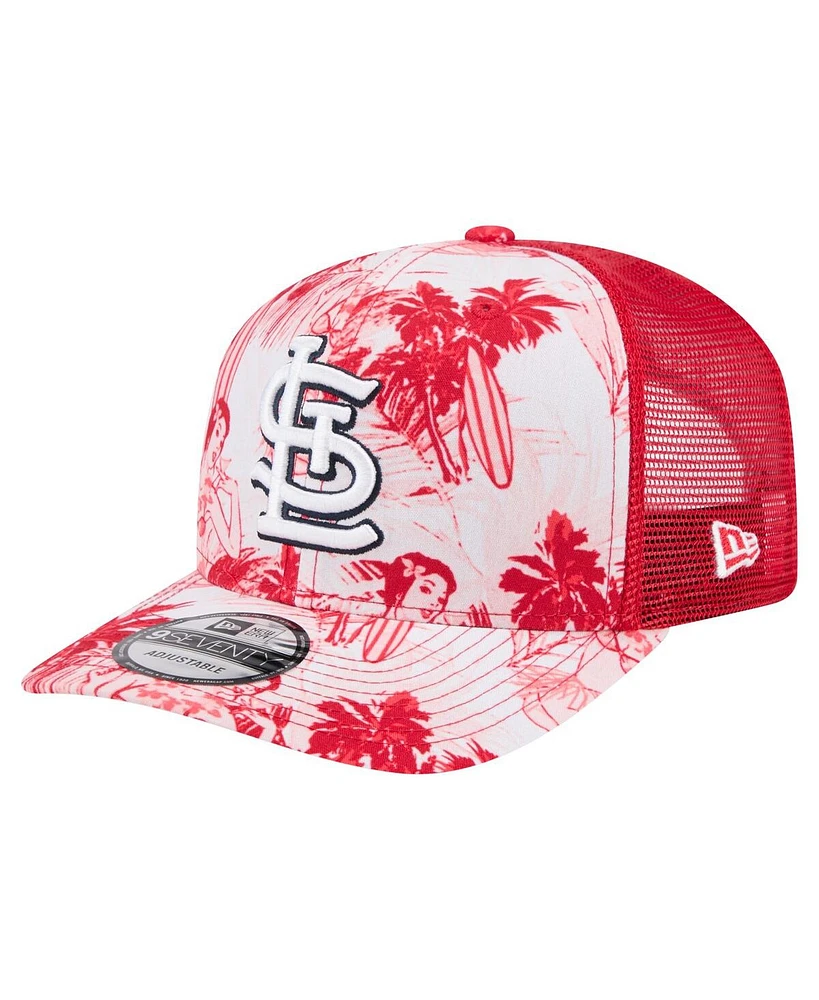 New Era Men's Red St. Louis Cardinals Hula Trucker 9SEVENTY Adjustable Hat