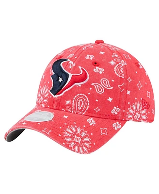 New Era Women's Red Houston Texans Paisley 9TWENTY Adjustable Hat