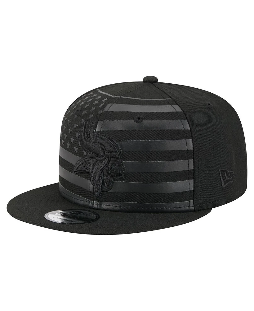 New Era Men's Black Minnesota Vikings Independent 9FIFTY Snapback Hat