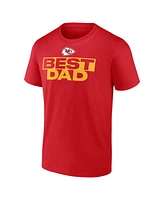 Logo Athletic Men's Red Kansas City Chiefs Best Dad T-Shirt