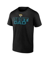 Logo Athletic Men's Black Jacksonville Jaguars Best Dad T-Shirt