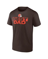 Logo Athletic Men's Brown Cleveland Browns Best Dad T-Shirt