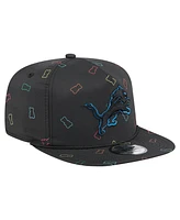 New Era Men's Black Detroit Lions Gummy Golfer Snapback Hat