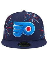 New Era Men's Navy Philadelphia Flyers Americana Fireworks 59FIFTY Fitted Hat