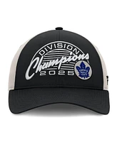 Fanatics Men's Black Toronto Maple Leaf's 2025 Atlantic Division Champions Locker Room Adjustable Hat