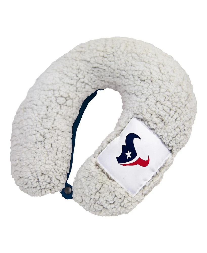 Logo Brands Houston Texans Frosty Sherpa Neck Pillow