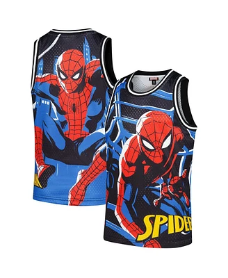 Lids Big Boys and Girls Black Spider-Man Print Mesh Fashion Jersey