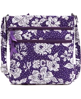 Vera Bradley Tcu Horned Frogs Rain Garden Triple-Zip Hipster Crossbody Bag