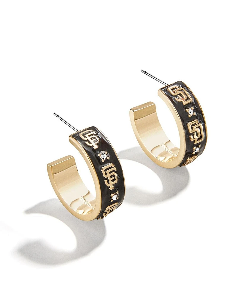 Wear by Erin Andrews x Bauble Bar San Francisco Giants Enamel Hoop Earrings