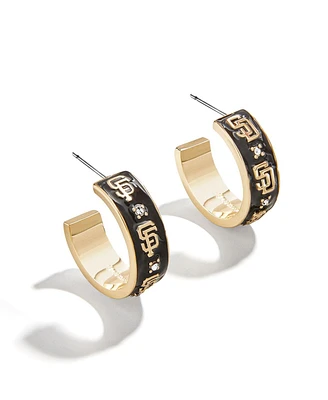 Wear by Erin Andrews x Bauble Bar San Francisco Giants Enamel Hoop Earrings
