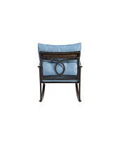3-Piece Rocking Patio Bistro Set with Coffee Table