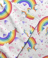 Dream Factory Unicorn Rainbow -Pc. Sheet Set