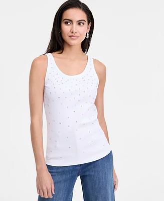 I.n.c. International Concepts Women's Embellished Tank Top, Exclusively at Macy's