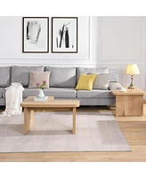Detachable Rectangle Wood Coffee Table (47.24" x 35.43")