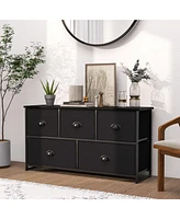 Dresser Storage Tower with 5 Foldable Cloth Storage Cubes