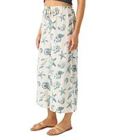 O'Neill Juniors' Murrie Seashell-Print Flowy Cropped Pants