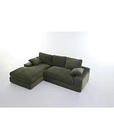 Modular Sofa, 99"69", Sleeper, Modern Minimalist, 2-Piece, Installation-Free