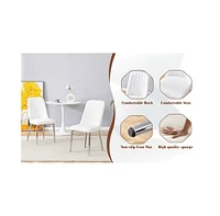 Pandora Patterned Sintered Stone Dining Table Set with 4 White Chairs