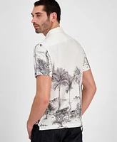 Guess Men's Palm Canyon Short Sleeve Button-Front Shirt