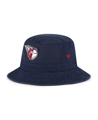 '47 Brand Men's Navy Cleveland Guardians Primary Logo Bucket Hat