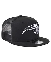 New Era Men's Black Orlando Magic 9FIFTY Snapback Trucker Hat