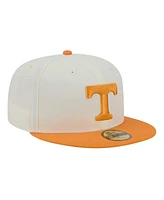 New Era Men's Cream Tennessee Volunteers Chrome 59FIFTY Fitted Hat