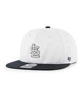 '47 Brand Men's White/Black St. Louis Cardinals Foundation Captain Snapback Hat