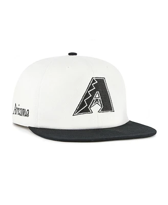 '47 Brand Men's White/Black Arizona Diamondbacks Foundation Captain Snapback Hat