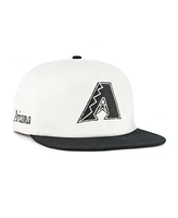 '47 Brand Men's White/Black Arizona Diamondbacks Foundation Captain Snapback Hat