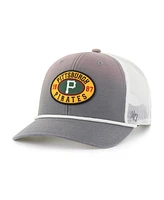 '47 Brand Men's Gray/White Pittsburgh Pirates Tide Sweep Rope Trucker Adjustable Hat