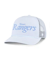 '47 Brand Men's Light Blue Texas Rangers Foundation Script Hitch Adjustable Trucker Hat
