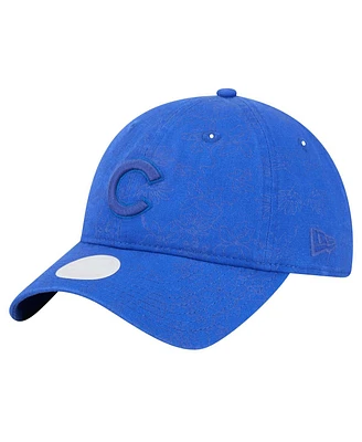 New Era Women's Royal Chicago Cubs Tonal Floral 9TWENTY Adjustable Hat