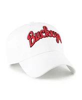 '47 Brand Men's White Ohio State Buckeyes Clean Up Adjustable Hat