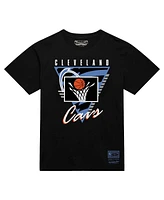 Mitchell & Ness Men's Black Cleveland Cavaliers Worldwide Collection Tri-Logo T-Shirt