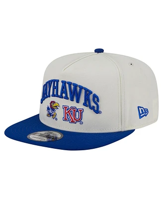 New Era Men's White Kansas Jayhawks Collegiate 9FIFTY A-Frame Snapback Hat
